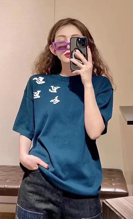 Louis Vuitton/Louis Vuitton Cloud Jazz Trumpet Silhouette Jacquard Knit Short Sleeve